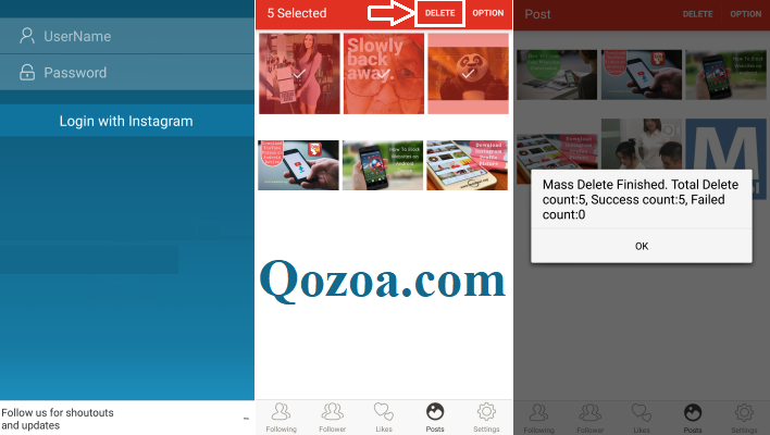 How To Delete Multiple Photos in Instagram using instant cleaner