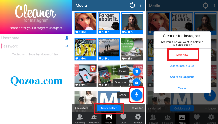 How To Delete Multiple Photos using Cleaner for Instagram