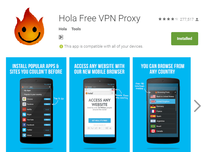 How To Install Hola Application